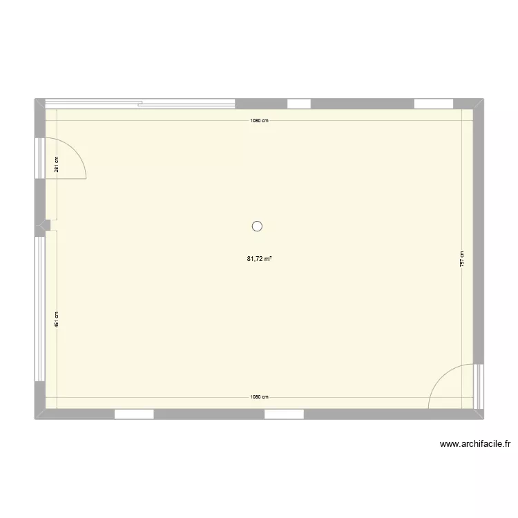 Salle de restauration. Plan de 