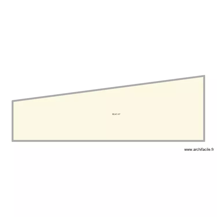 Jardin. Plan de 1 Pièce et 60 m²