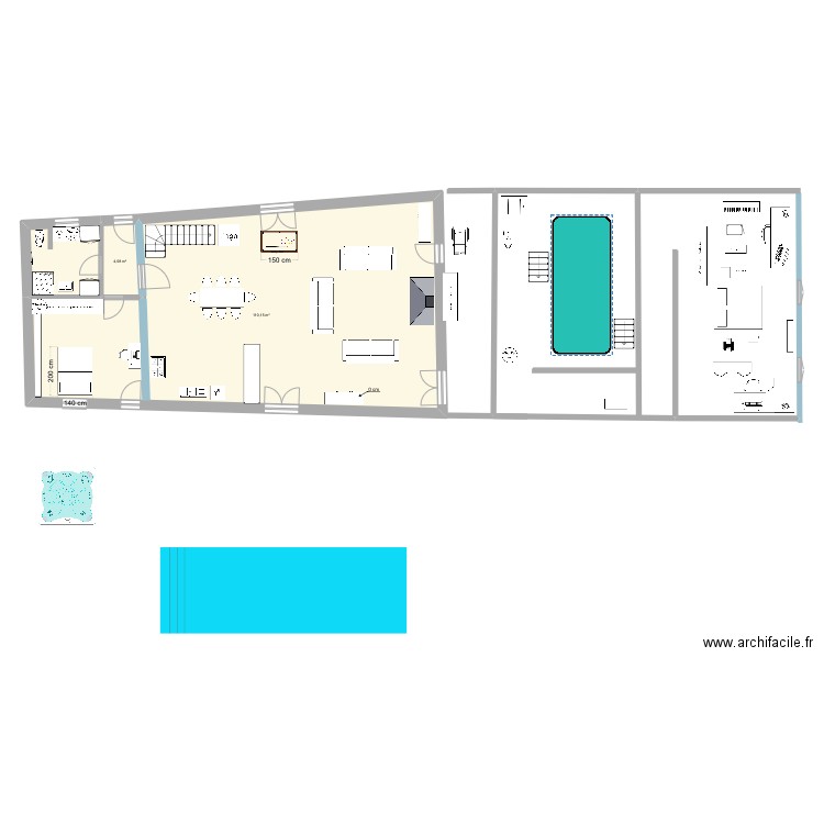 extension . Plan de 0 pièce et 0 m2
