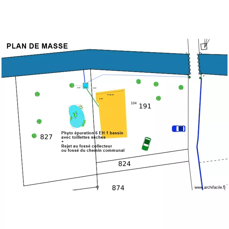 LE CORRE Phyto &eacute;puration. Plan de 