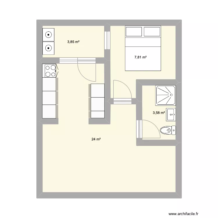 Espagne. Plan de 4 et 39 m² Espagne. Plan de 4 et 39 m²
