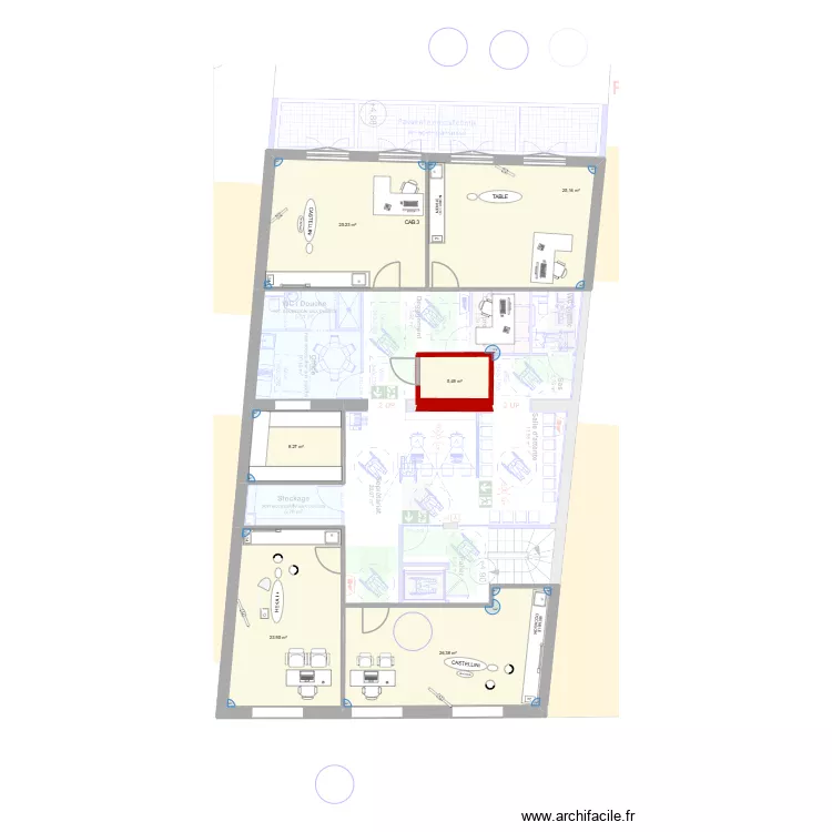 Dr SANANES V1. Plan de 6 et 114 m² Dr SANANES V1. Plan de 6 et 114 m²
