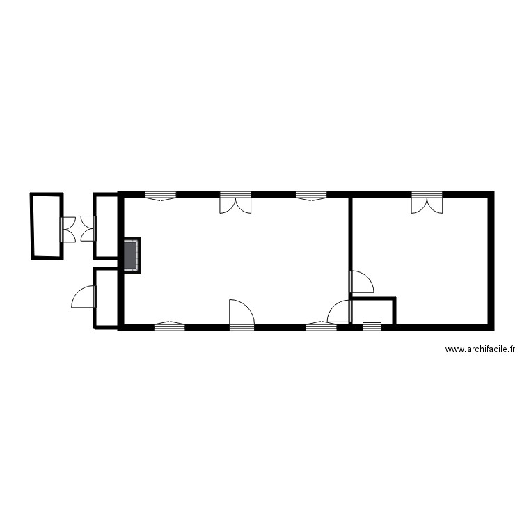 LOSSOUARN. Plan de 6 pièces et 59 m2