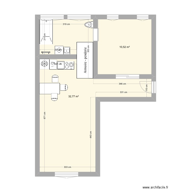 Appt Roses. Plan de 0 pièce et 0 m2