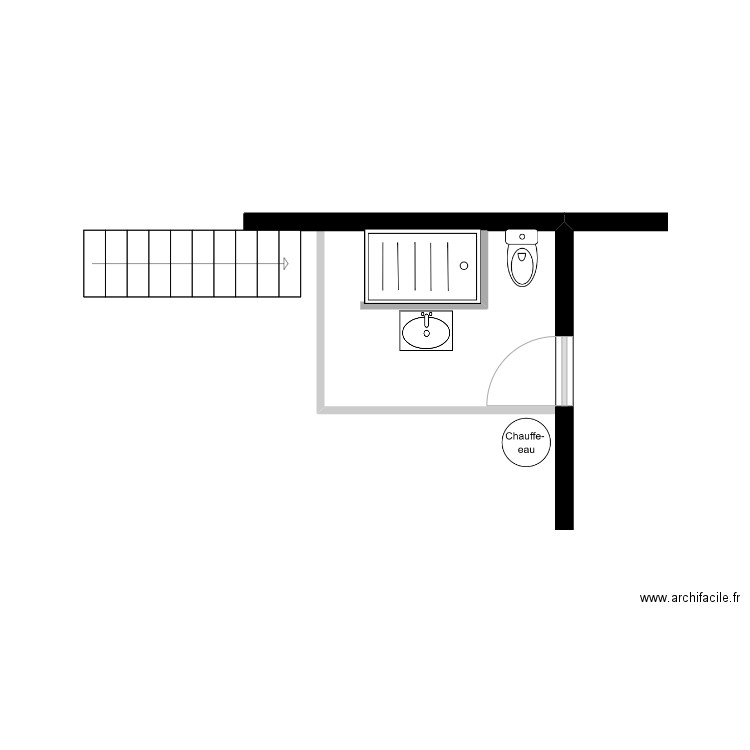 Salle d'eau Quincho. Plan de 0 pièce et 0 m2