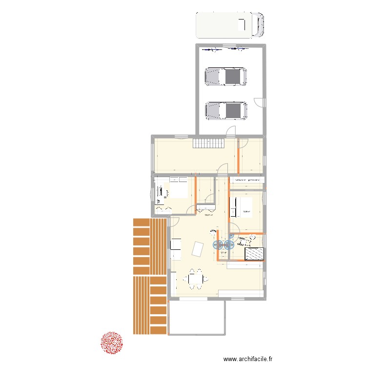 montrevel 5. Plan de 5 pièces et 290 m2