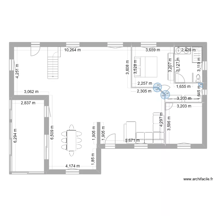 Maison de Saint Agathon futur avec etage bis. Plan de 10  et 461 m²