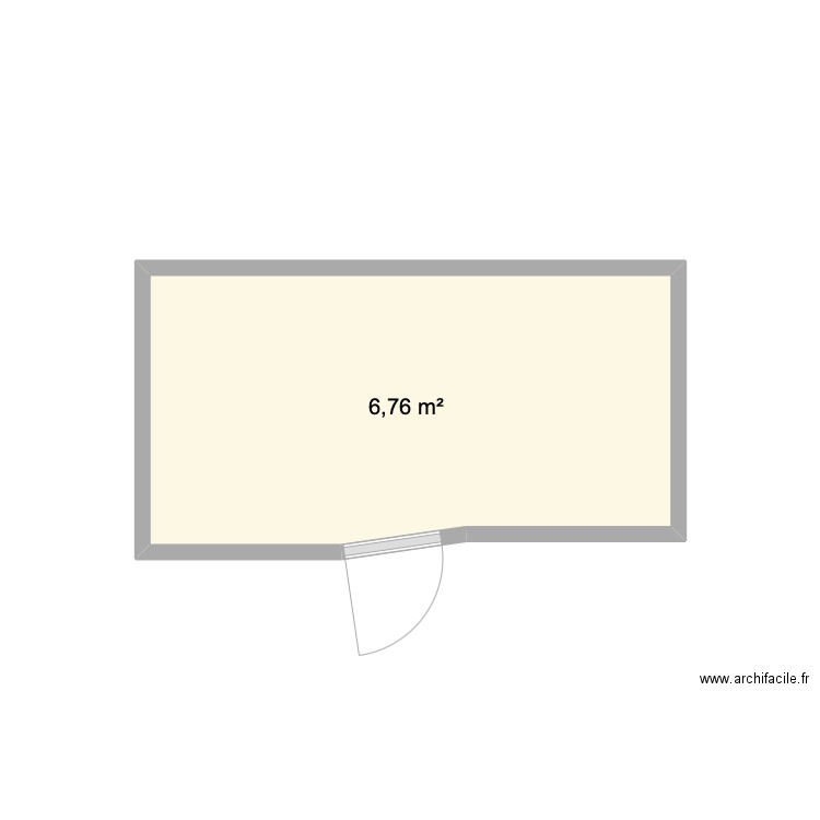 Pierre sub. Plan de 1 pièce et 7 m2
