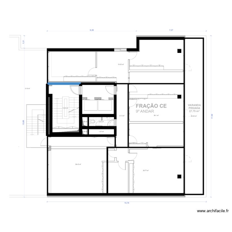CASAL RIBEIRO PISO 9 V1. Plan de 0 pièce et 0 m2