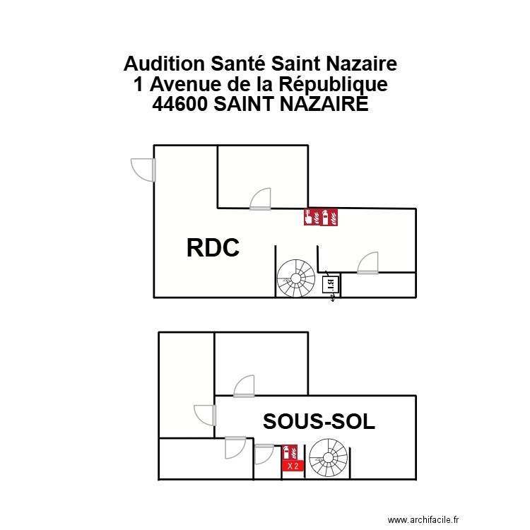 Plan Sonova St Nazaire. Plan de 4 pièces et 18 m2