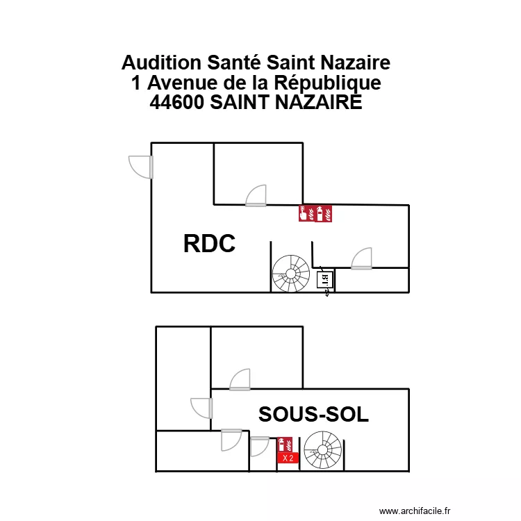 Plan Sonova St Nazaire. Plan de 