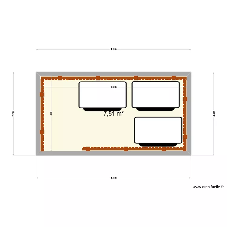 local poubelle LPPS. Plan de 