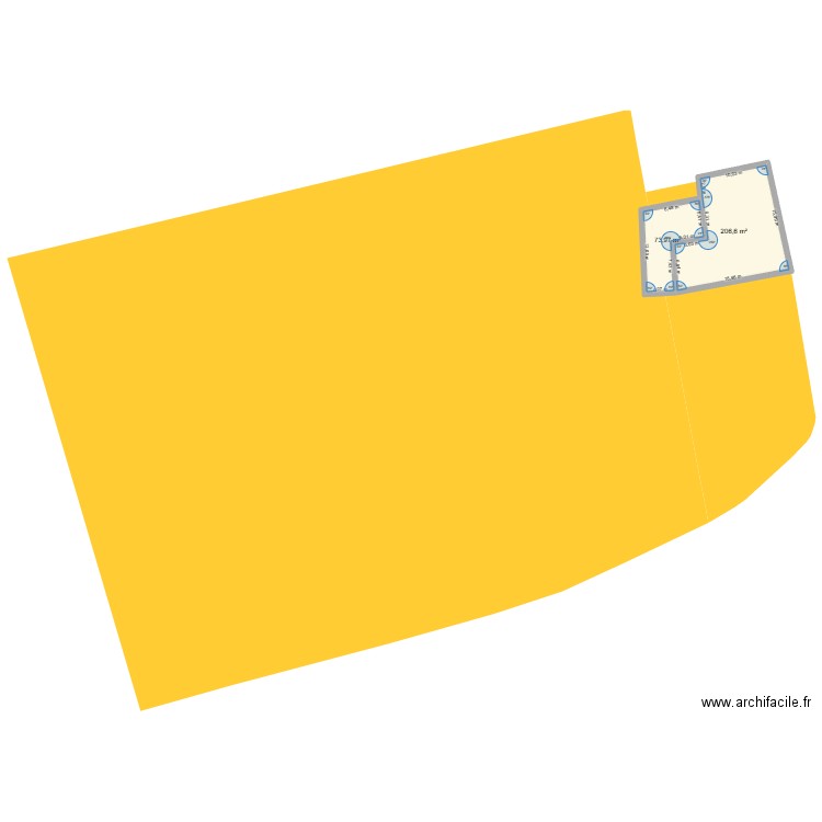 cadastre 1. Plan de 2 pièces et 281 m2