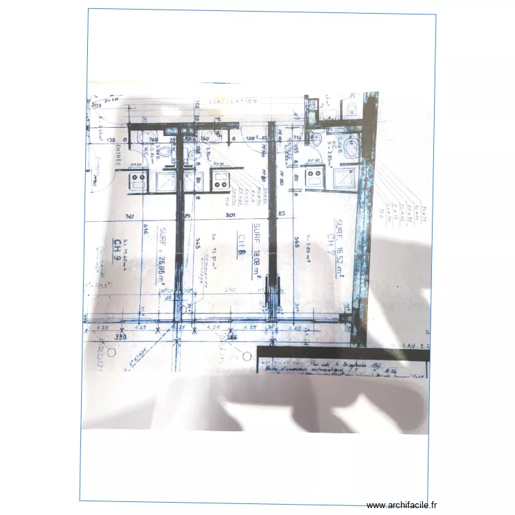 Studio 1 et 2 fond origiaux. Plan de 