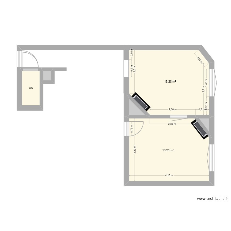 Pouchard_1. Plan de 6 pièces et 29 m2