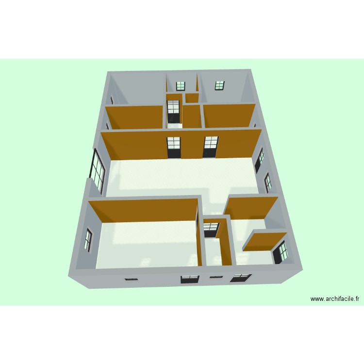 trevignin. Plan de 9 pièces et 96 m2