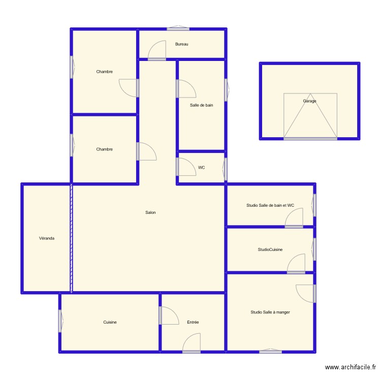 gunther. Plan de 13 pièces et 151 m2