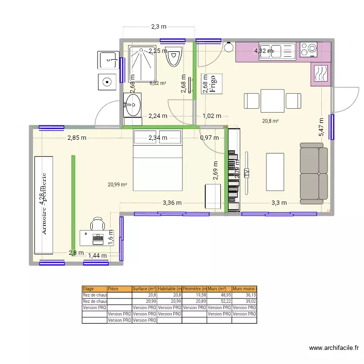 Maison abeille finale 1. Plan de 3 et 48 m² Maison abeille finale 1. Plan de 3 et 48 m²