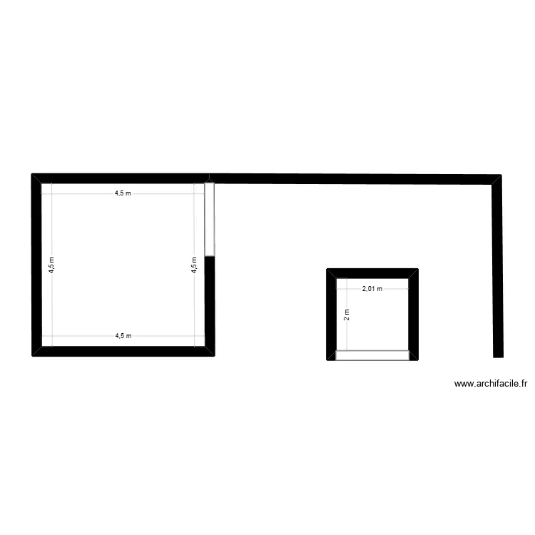 Plan de masse vue aerienne. Plan de 2  et 24 m²