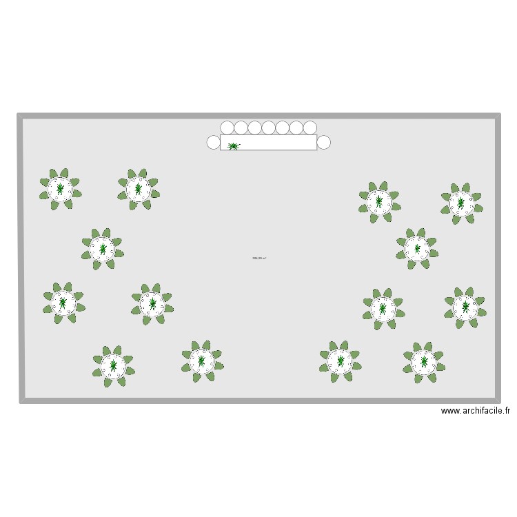 mariage. Plan de 1 pièce et 354 m2