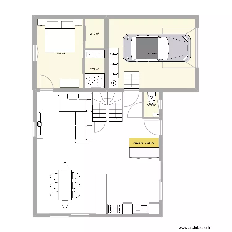 Etage. Plan de 5 et 41 m² Etage. Plan de 5 et 41 m²