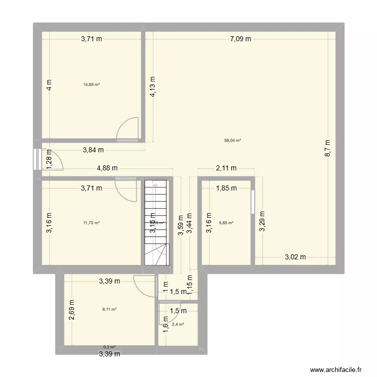 Home RDC Projet 2. Plan de 8  et 105 m²