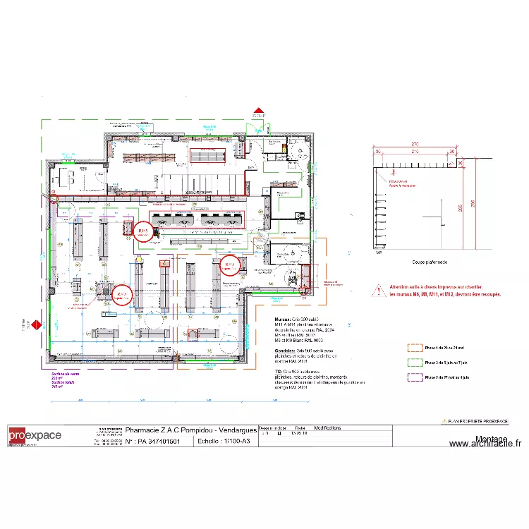 PLAN IMPLANTATION 3 DOMES PHIE OCCITANE. Plan de PLAN IMPLANTATION 3 DOMES PHIE OCCITANE. Plan de