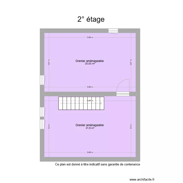 2&deg; &eacute;tage baelen. Plan de 