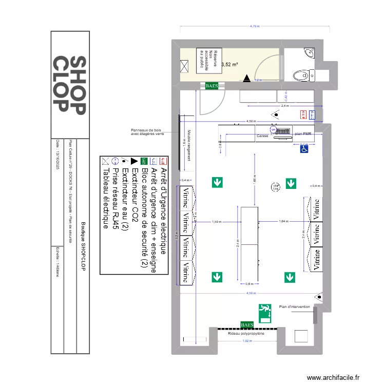 Docks shopclop clim. Plan de 