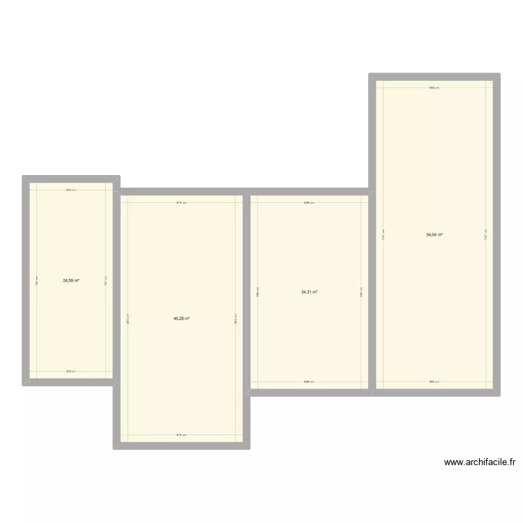 Projet Etage+rdc pour terrasses. Plan de 
