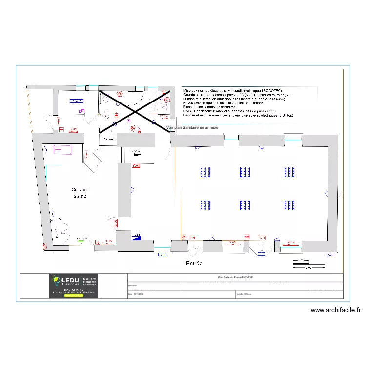 Plan Salle du Preau-RDC-EXE. Plan de Plan Salle du Preau-RDC-EXE. Plan de