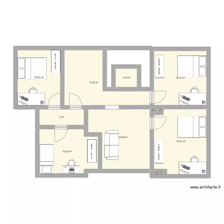 STE CECILE. Plan de 10 et 77 m² STE CECILE. Plan de 10 et 77 m²