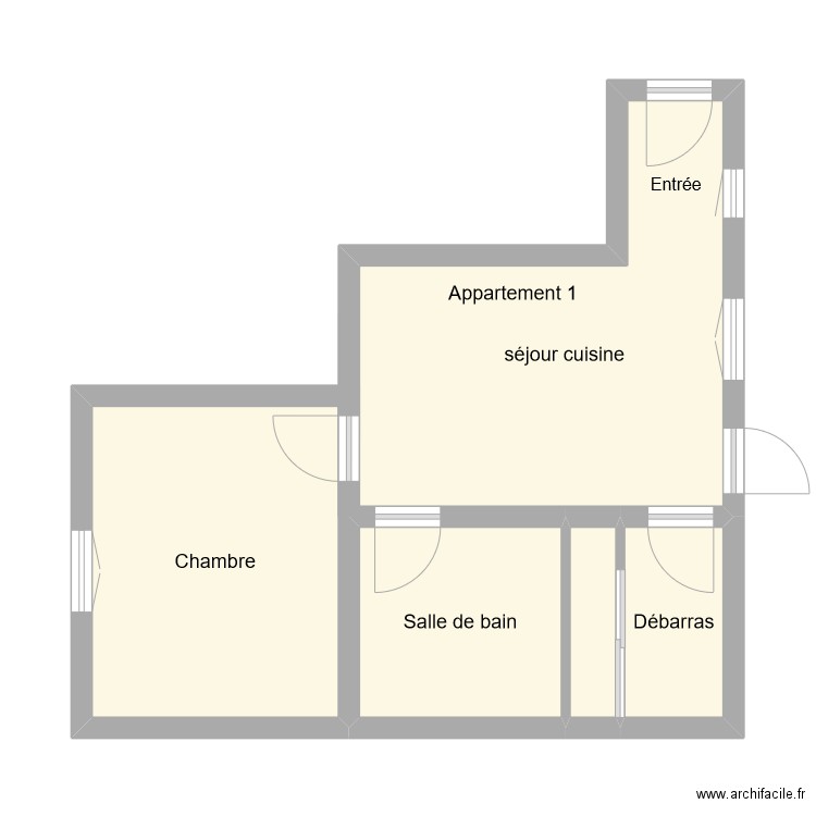 bordeaux. Plan de 5 pièces et 37 m2