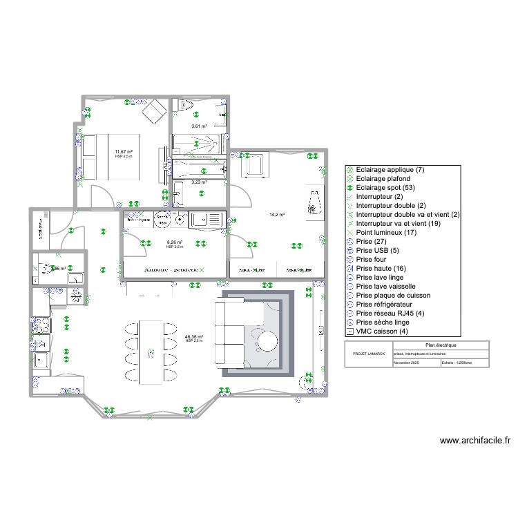 Lamarck plan d\'agencement 3.0. Plan de 0 pièce et 0 m2
