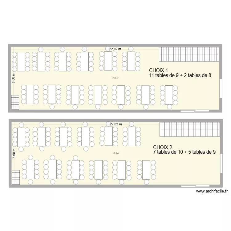 plan diner MCA. Plan de 