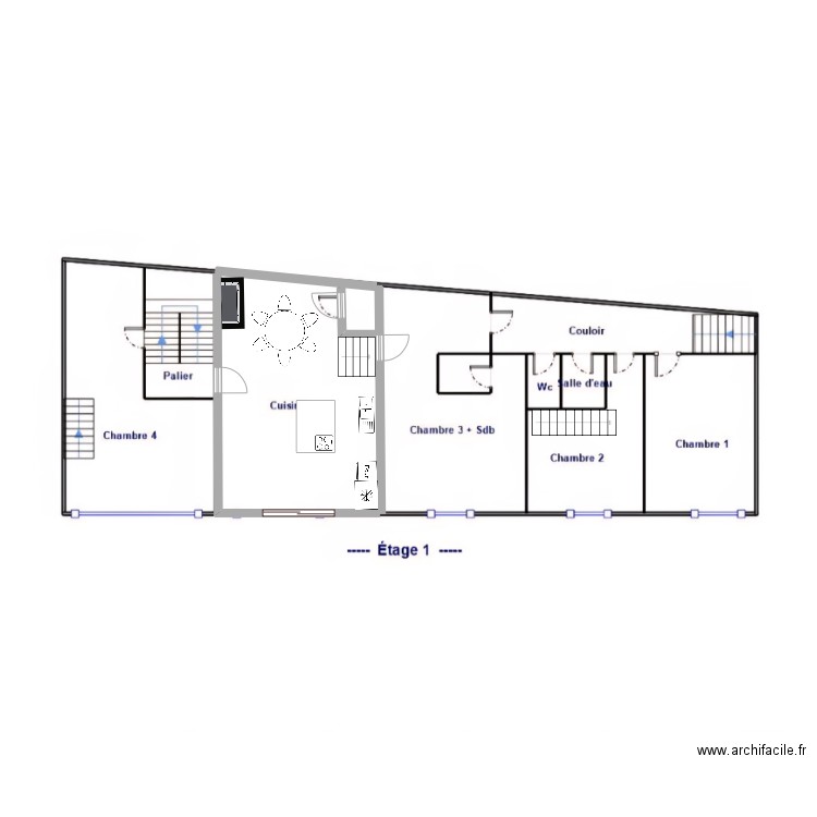 Le cheylas etage 1. Plan de 0 pièce et 0 m2