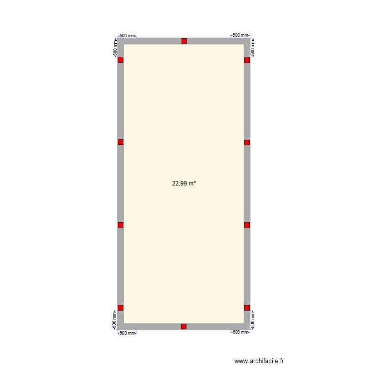 Сваи новые. Plan de 1 pièce et 23 m2