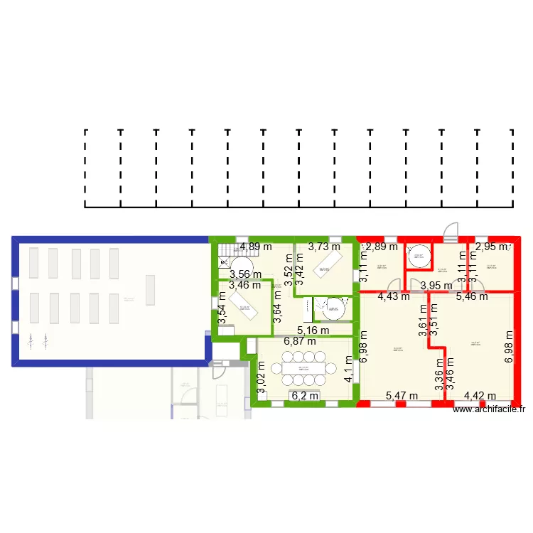 Cabinet existant + extension raisonnable 2.1. Plan de 