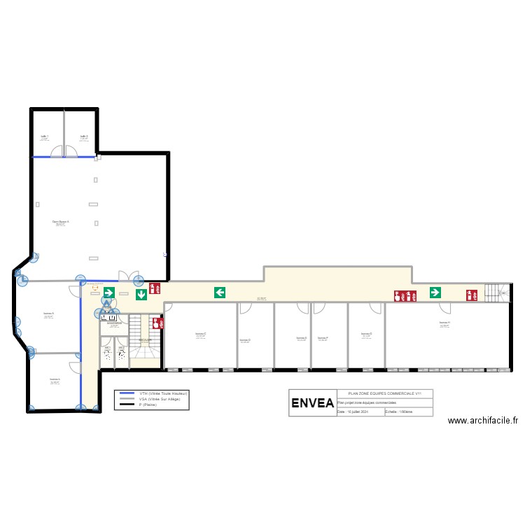envea R+1 Plan d'évacuation provisoire. Plan de 0 pièce et 0 m2
