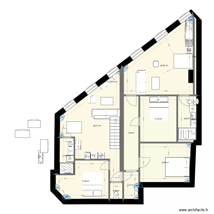 VICTOR HUGO plan bizarre mais pas mal. Plan de 11 et 108 m² VICTOR HUGO plan bizarre mais pas mal. Plan de 11 et 108 m²