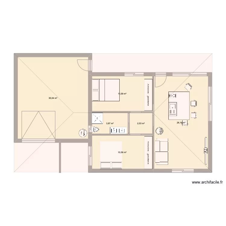 studio. Plan de 6 pièces et 84 m² studio. Plan de 6 pièces et 84 m²
