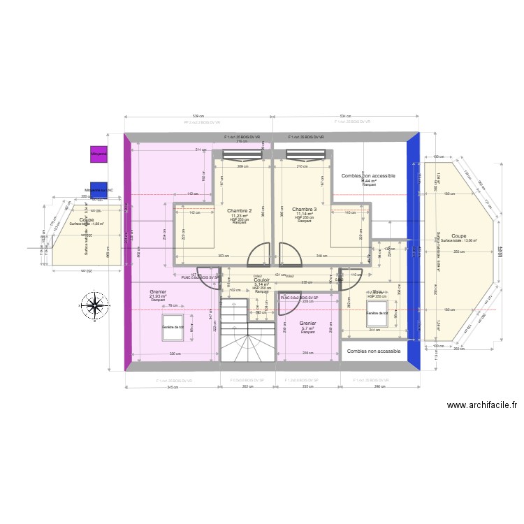 ML25003996. Plan de 23 pièces et 232 m2