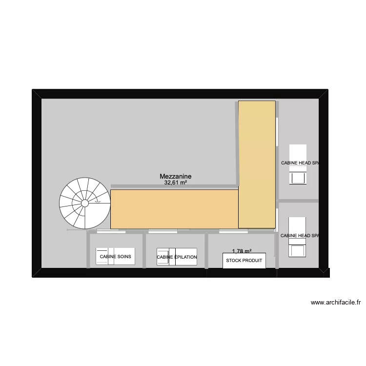 etage y&s. Plan de 2 et 34 m² etage y&s. Plan de 2 et 34 m²