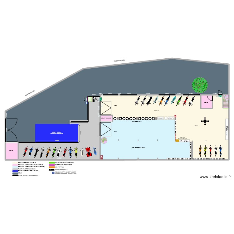 FC MOTOS RDC  après travaux Avril 2024. Plan de 11 pièces et 691 m2