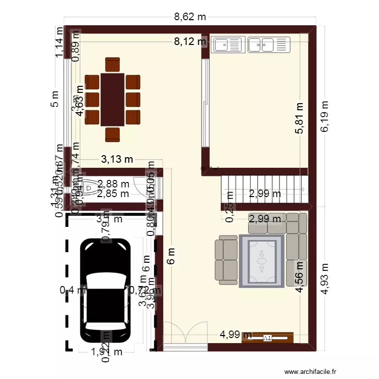 PLAN DUPLEX. Plan de 1 et 67 m² PLAN DUPLEX. Plan de 1 et 67 m²