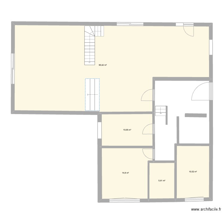 Cuisine Libramont. Plan de 5 pièces et 131 m2