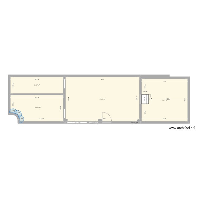 ANTIBES. Plan de 4 pièces et 88 m2