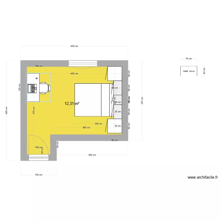 chambre 1. Plan de chambre 1. Plan de