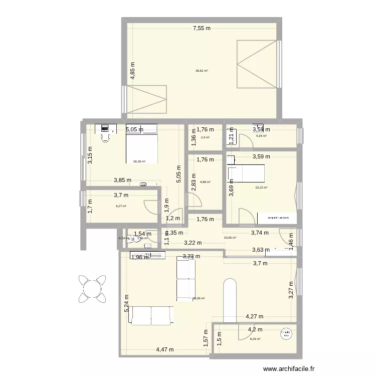 Maison 01. Plan de 12 et 142 m² Maison 01. Plan de 12 et 142 m²