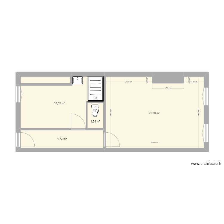 GENSAN apres demol. Plan de 6 pièces et 40 m2